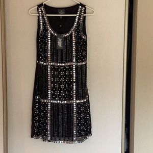 Adrianna Papell sleeveless fully beaded cocktail dress
